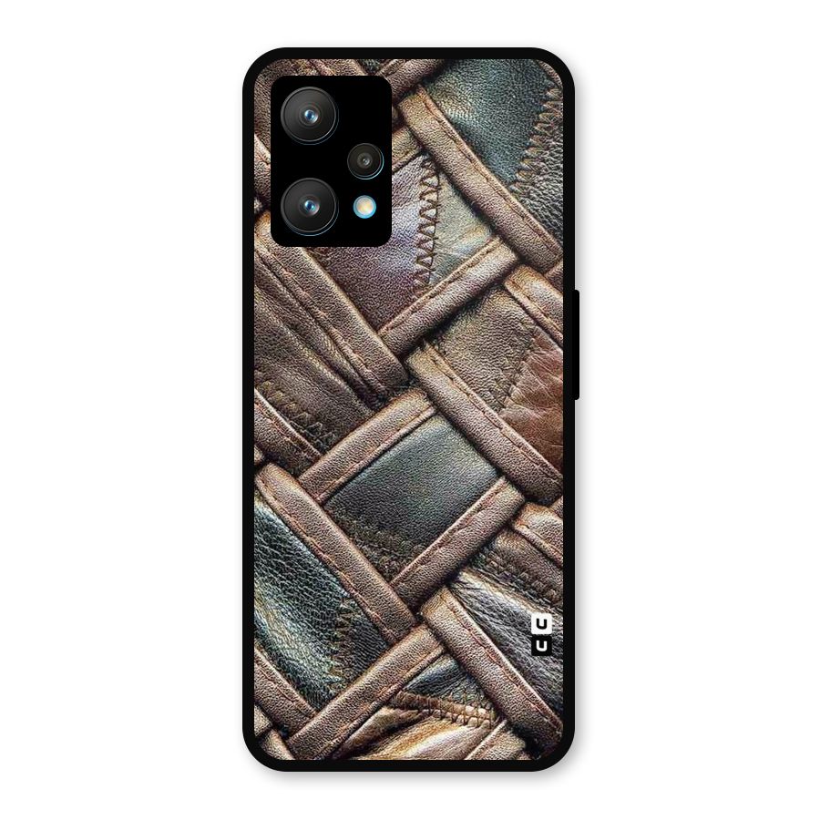 Classic Leather Belt Design Metal Back Case for Realme 9 Pro Plus 5G