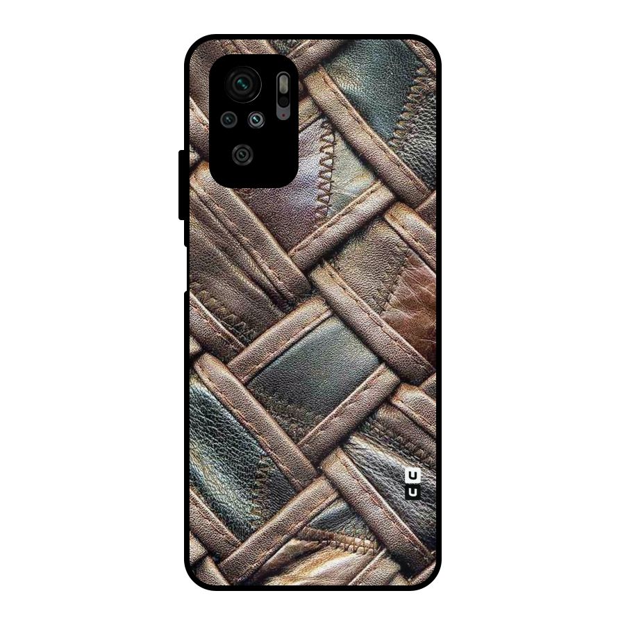 Classic Leather Belt Design Metal Back Case for Redmi Note 10S