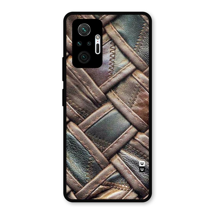 Classic Leather Belt Design Metal Back Case for Redmi Note 10 Pro
