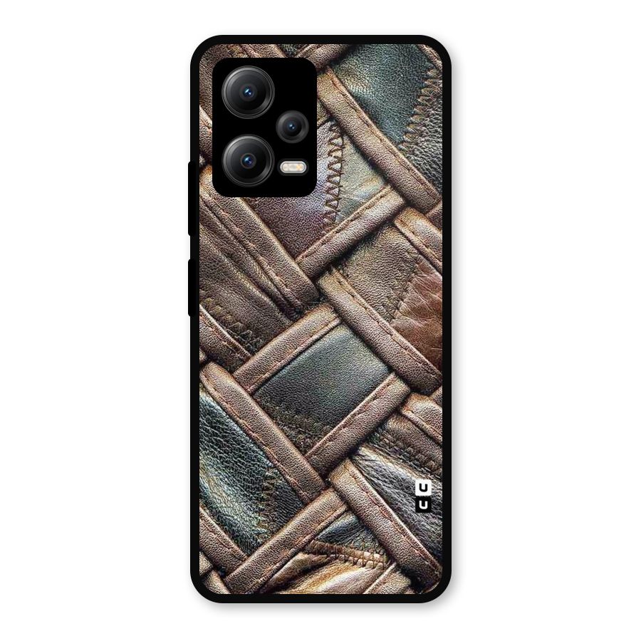 Classic Leather Belt Design Metal Back Case for Redmi Note 12 5G