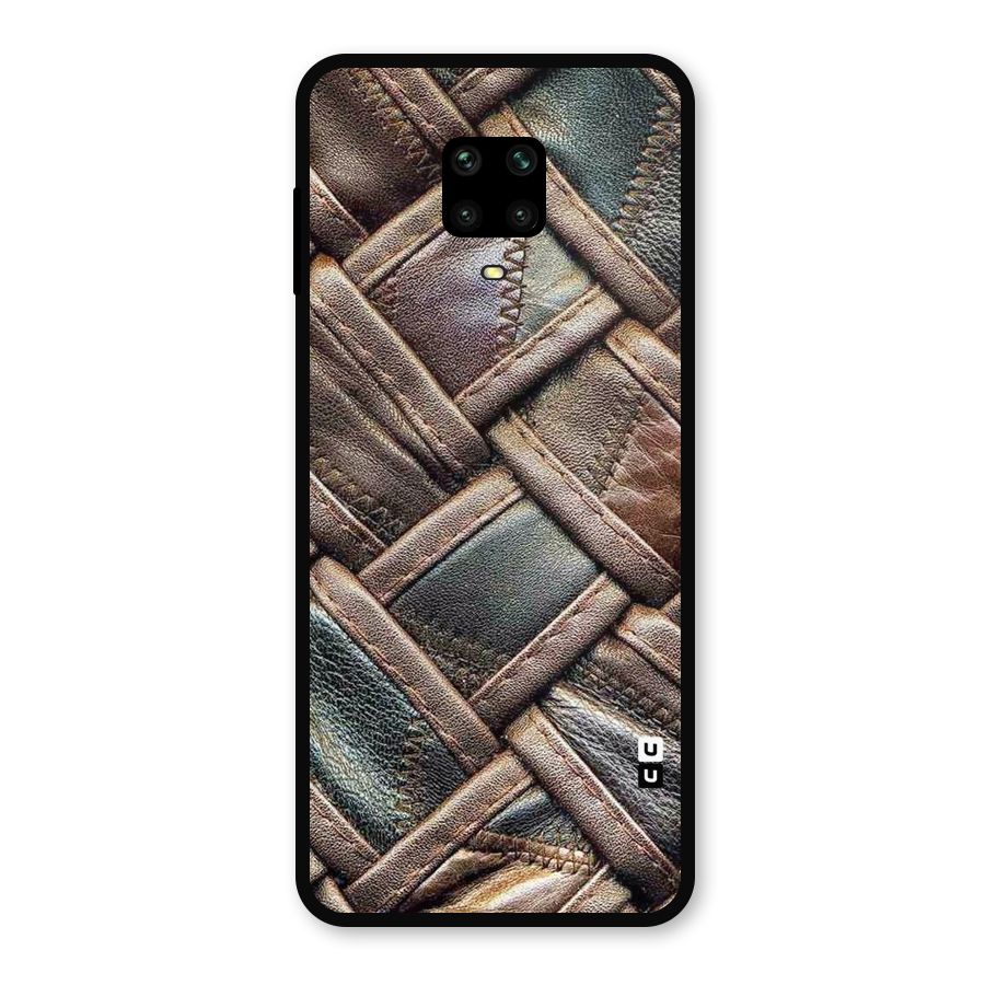 Classic Leather Belt Design Metal Back Case for Redmi Note 9 Pro