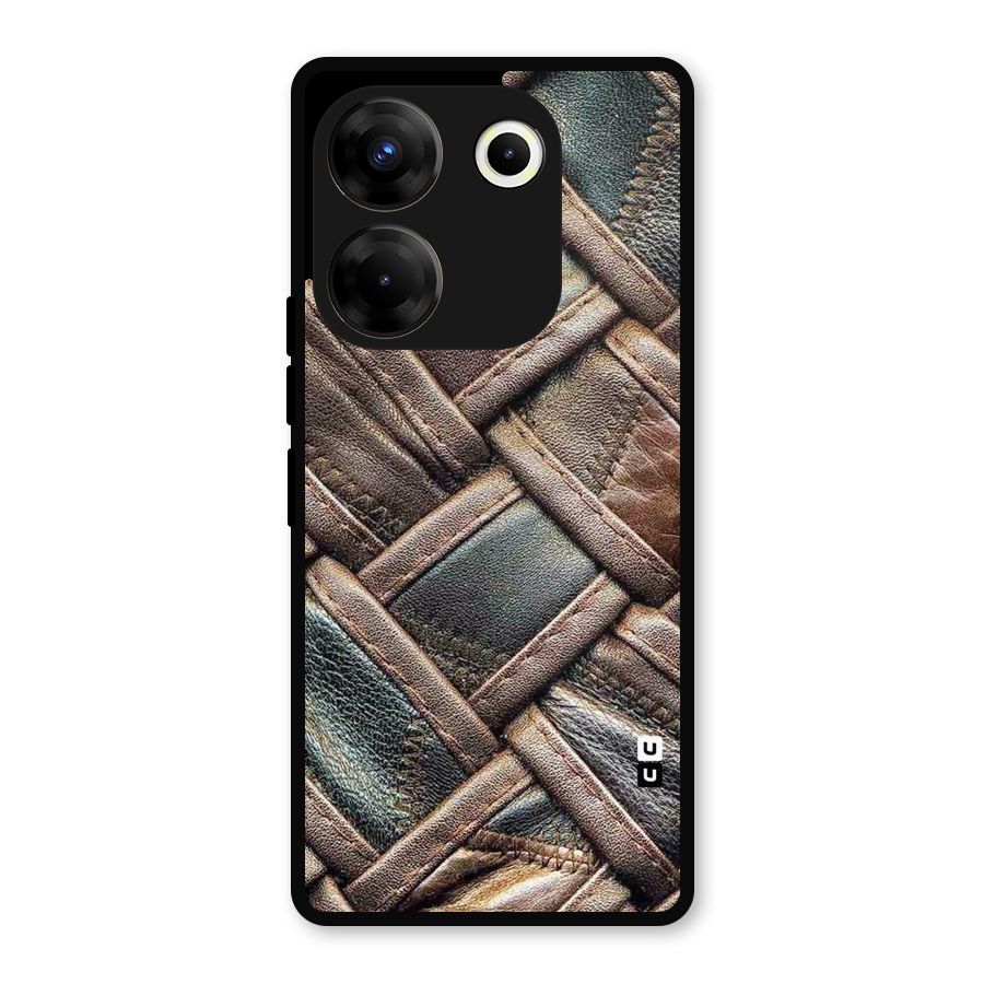 Classic Leather Belt Design Metal Back Case for Tecno Camon 20