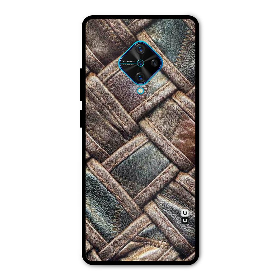 Classic Leather Belt Design Metal Back Case for Vivo S1 Pro