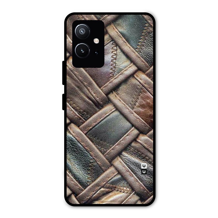 Classic Leather Belt Design Metal Back Case for Vivo T1 5G
