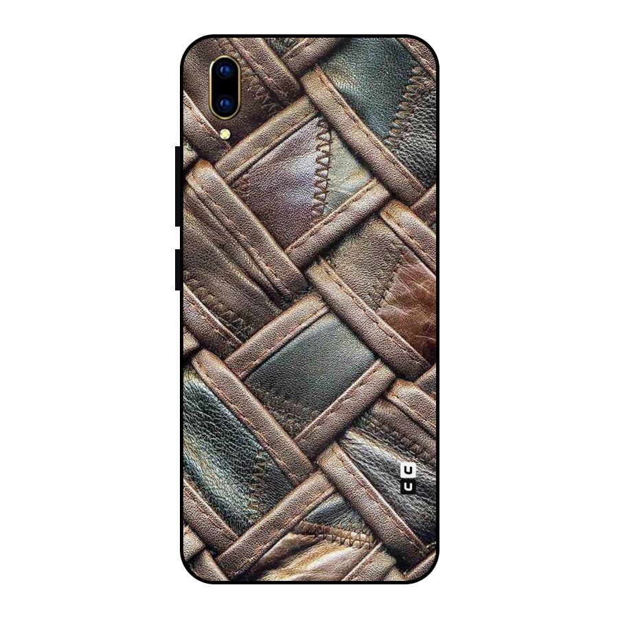 Classic Leather Belt Design Metal Back Case for Vivo V11 Pro
