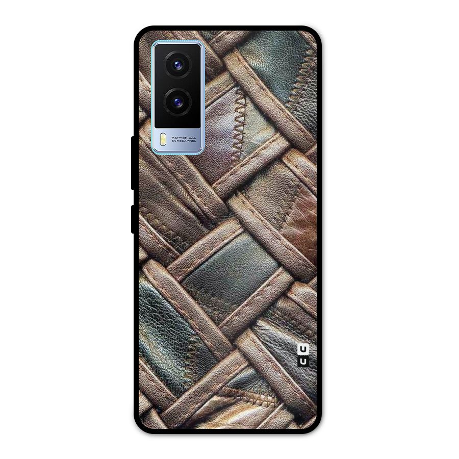 Classic Leather Belt Design Metal Back Case for Vivo V21e 5G
