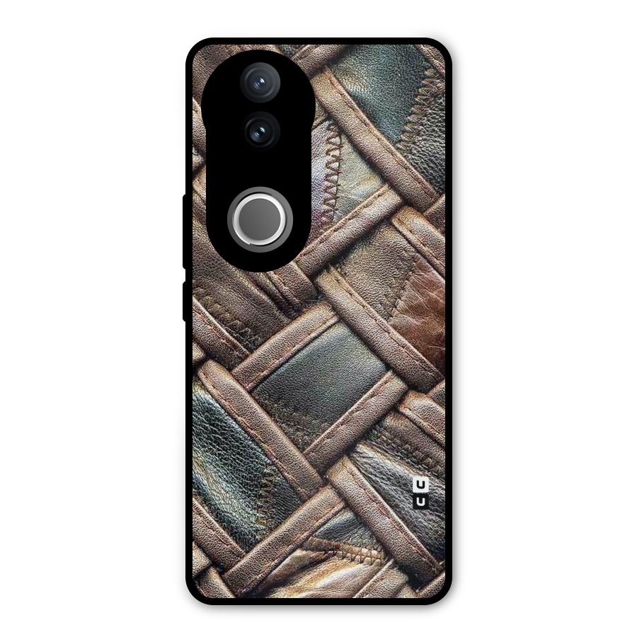 Classic Leather Belt Design Metal Back Case for Vivo V50e