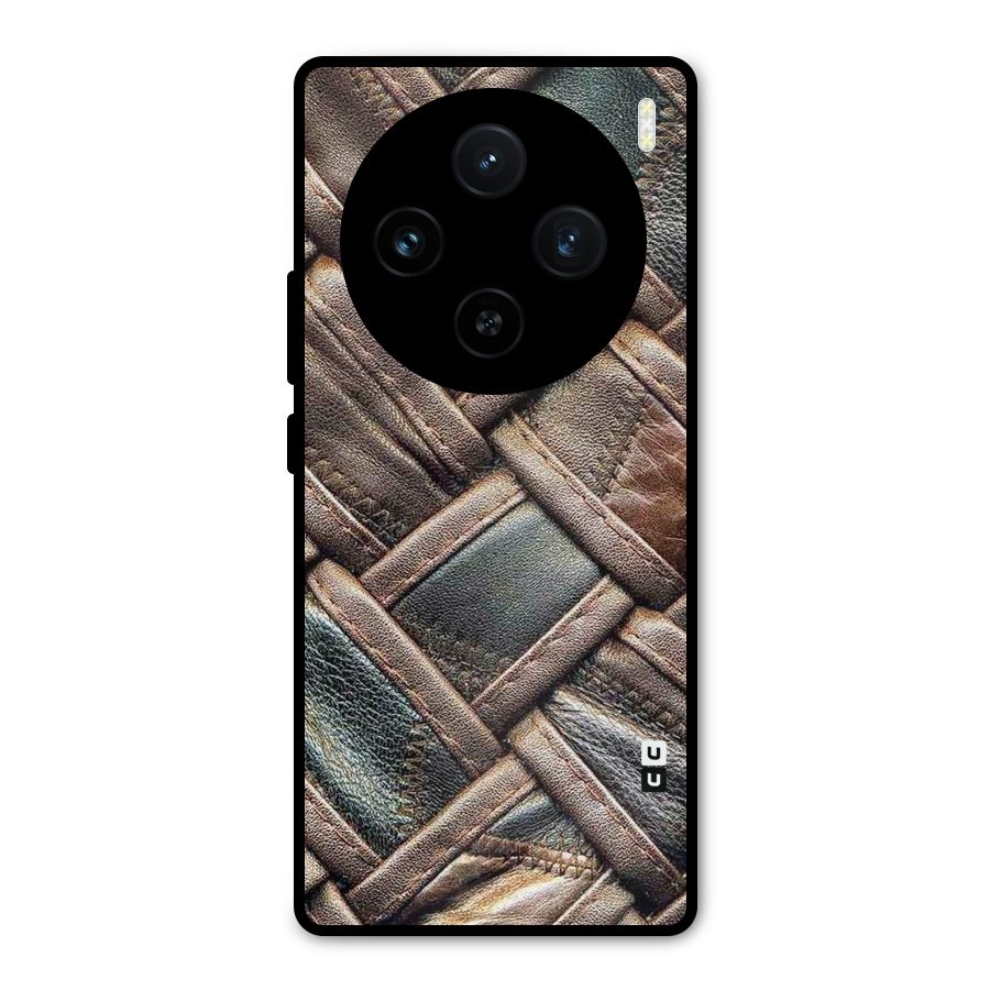 Classic Leather Belt Design Metal Back Case for Vivo X100