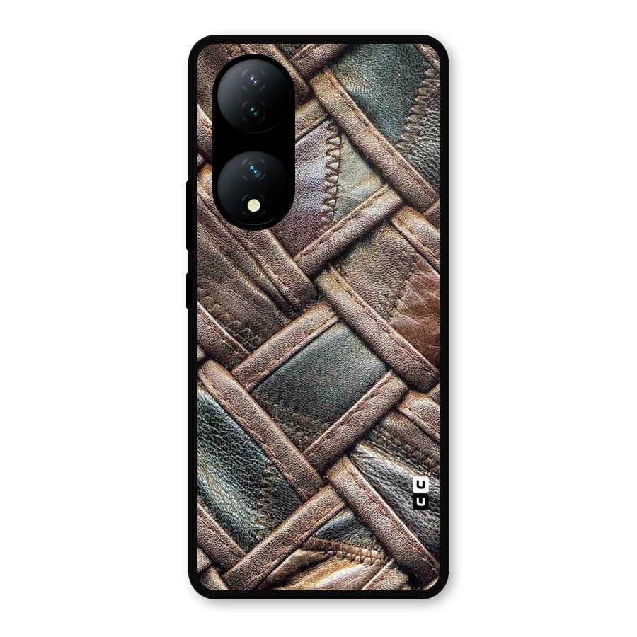 Classic Leather Belt Design Metal Back Case for Vivo Y100a