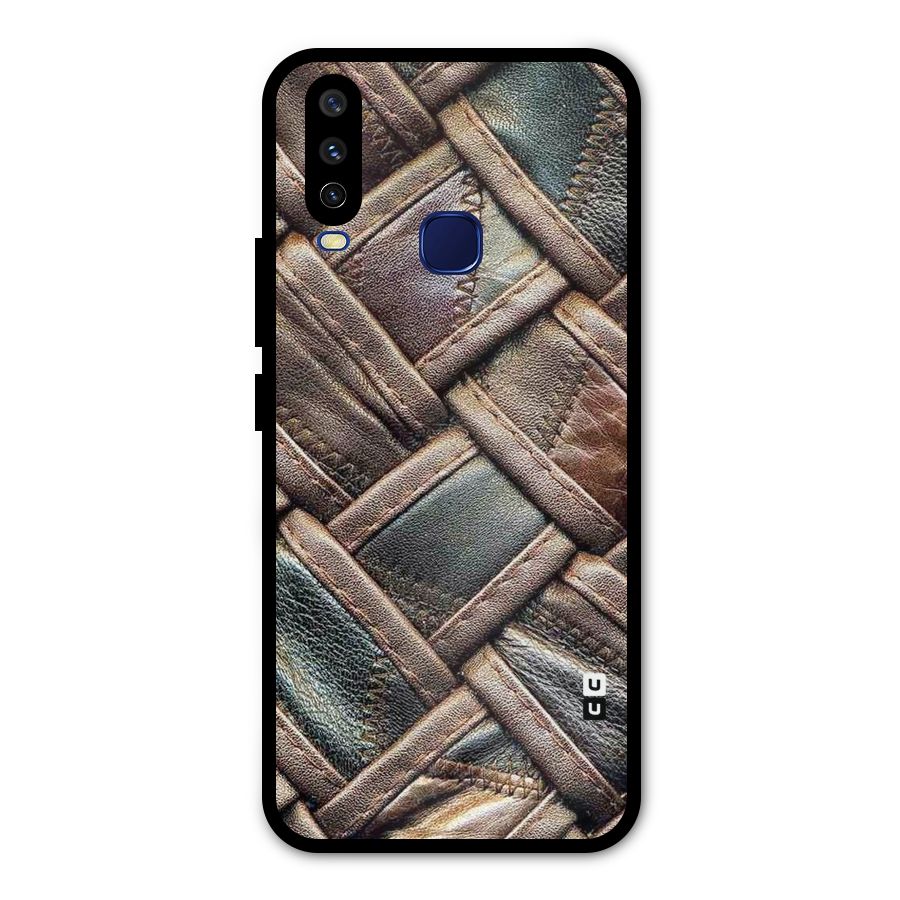 Classic Leather Belt Design Metal Back Case for Vivo Y12