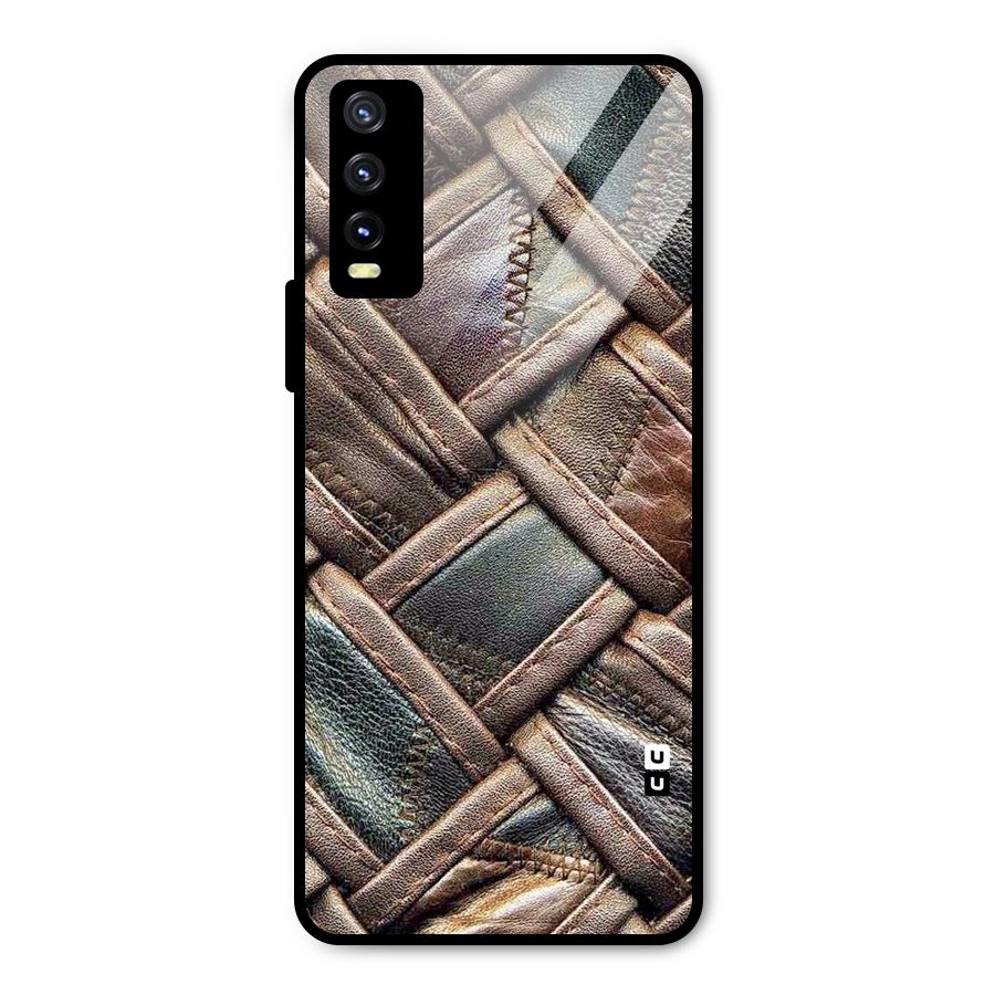 Classic Leather Belt Design Metal Back Case for Vivo Y20