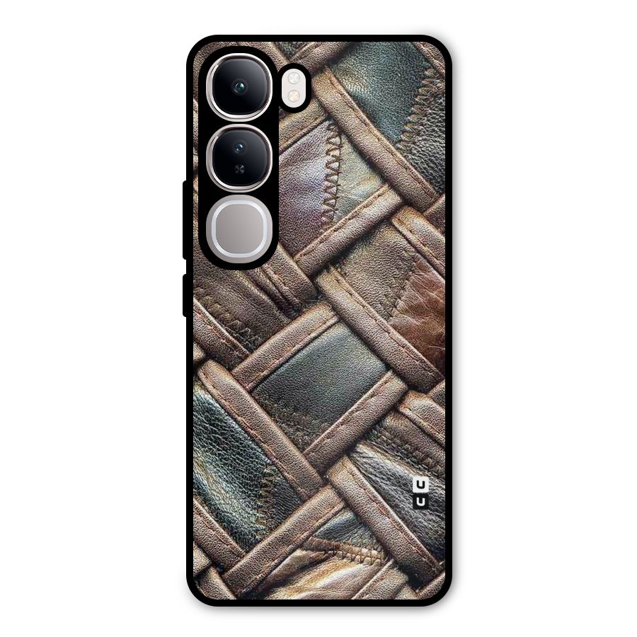 Classic Leather Belt Design Metal Back Case for Vivo Y300