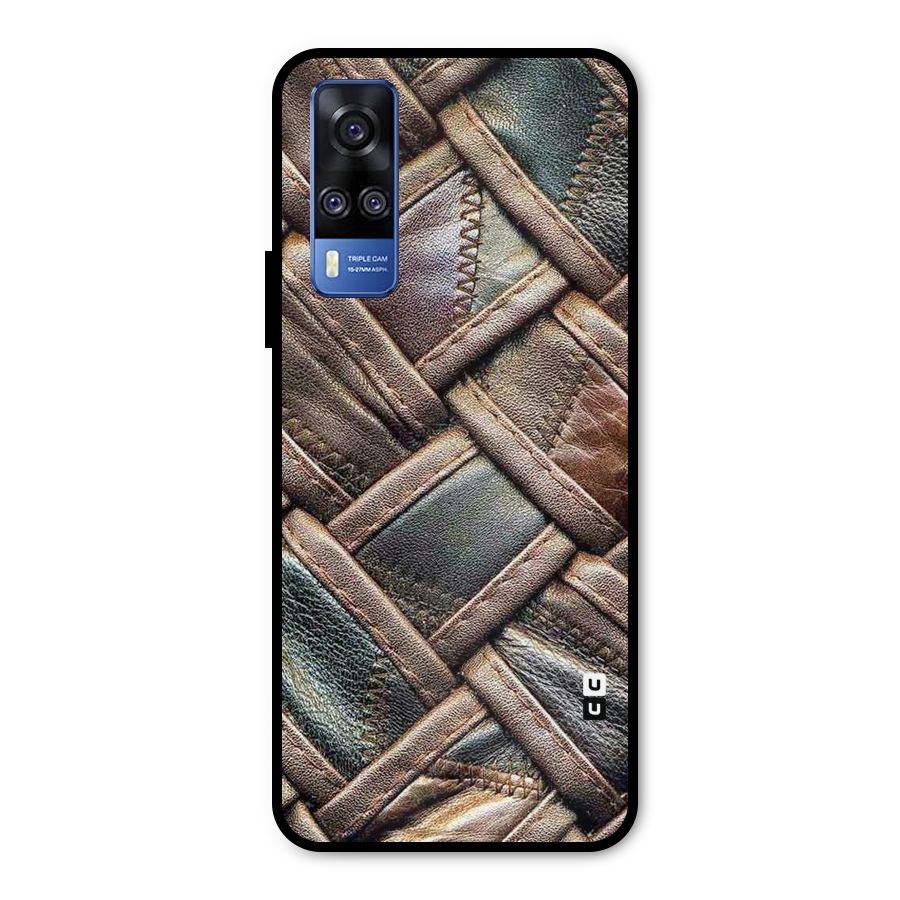 Classic Leather Belt Design Metal Back Case for Vivo Y31