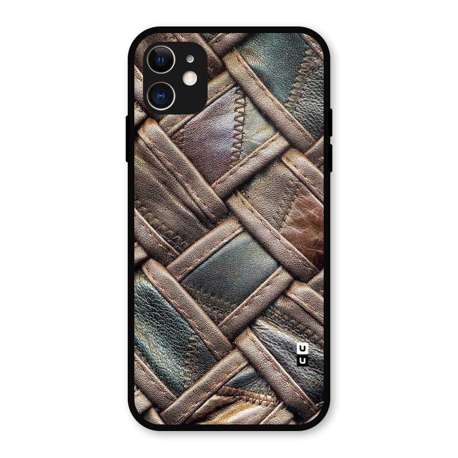 Classic Leather Belt Design Metal Back Case for iPhone 11