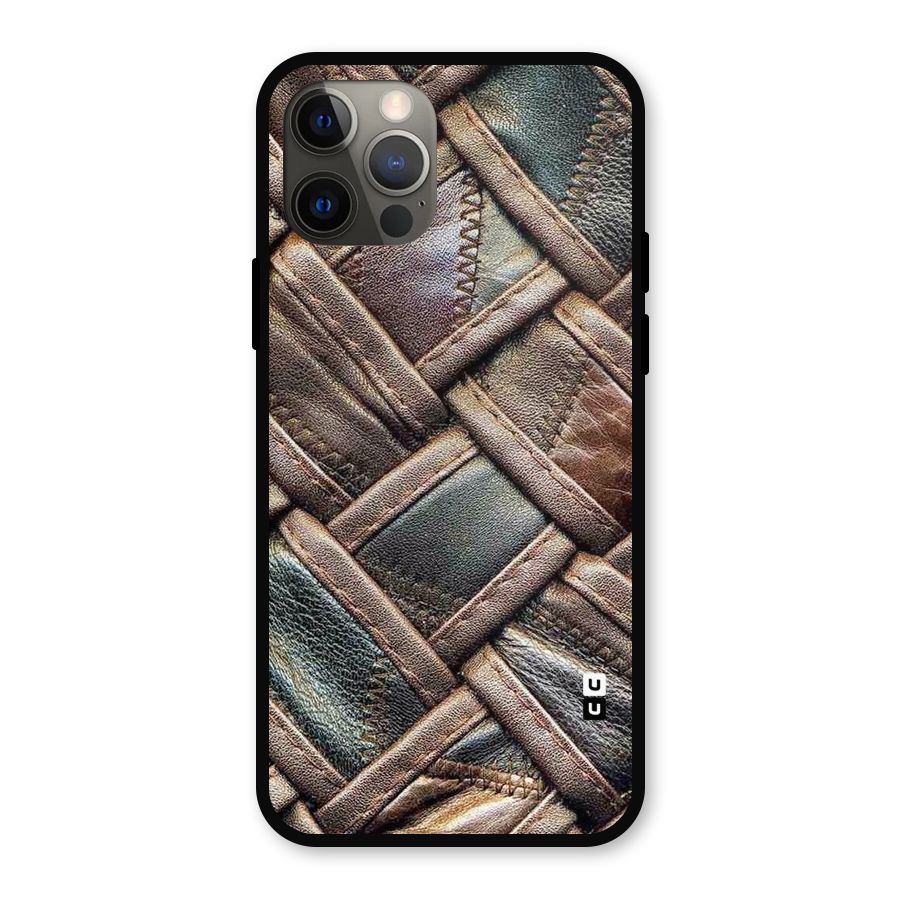 Classic Leather Belt Design Metal Back Case for iPhone 12 Pro