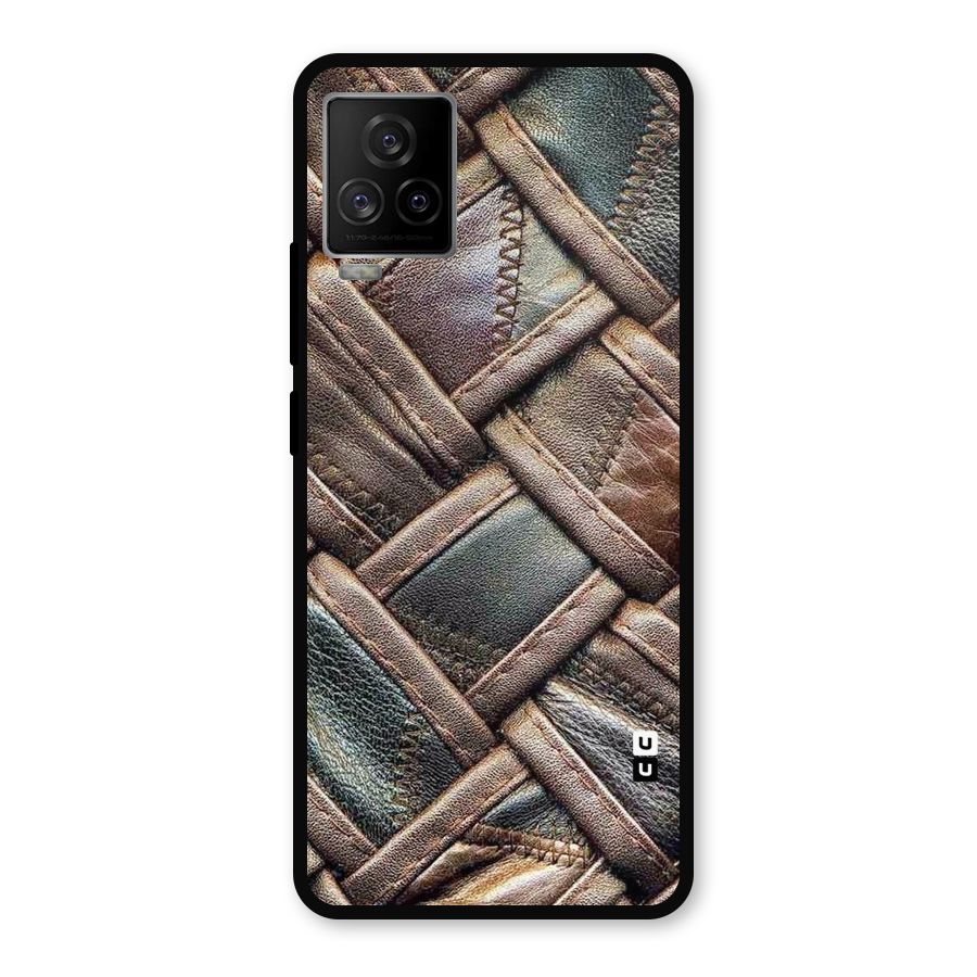 Classic Leather Belt Design Metal Back Case for iQOO 7 Legend 5G