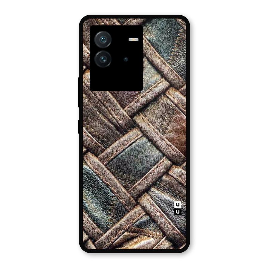Classic Leather Belt Design Metal Back Case for iQOO Neo 6 5G