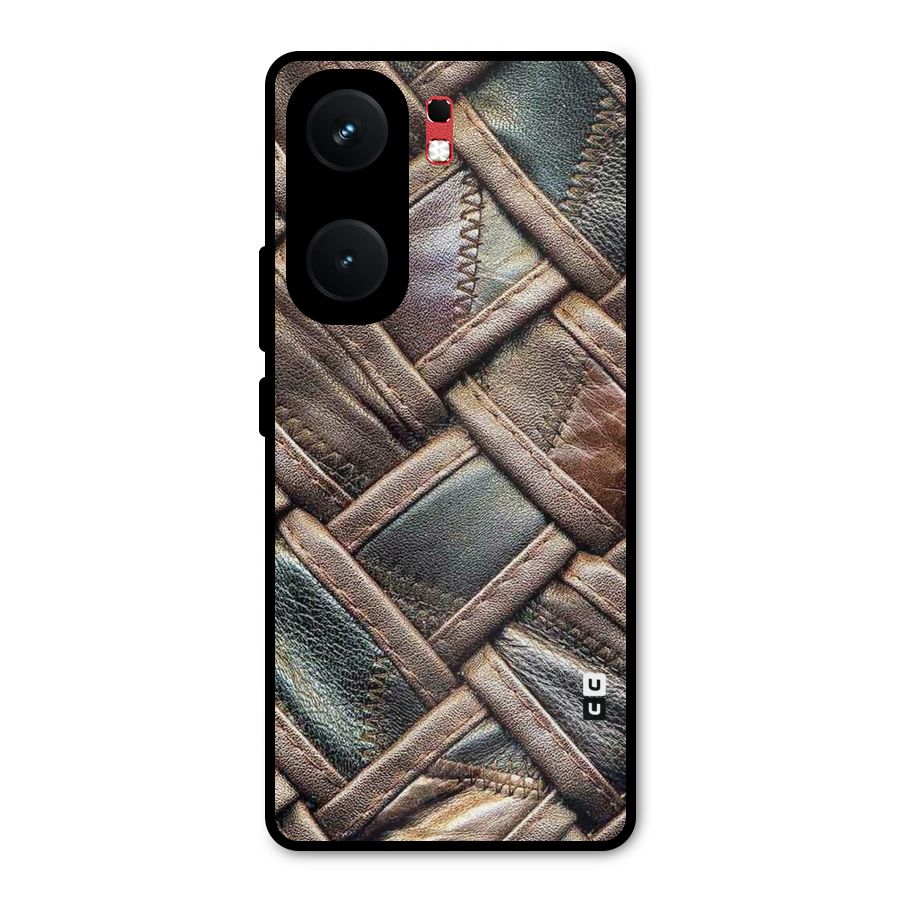 Classic Leather Belt Design Metal Back Case for iQOO Neo 9 Pro