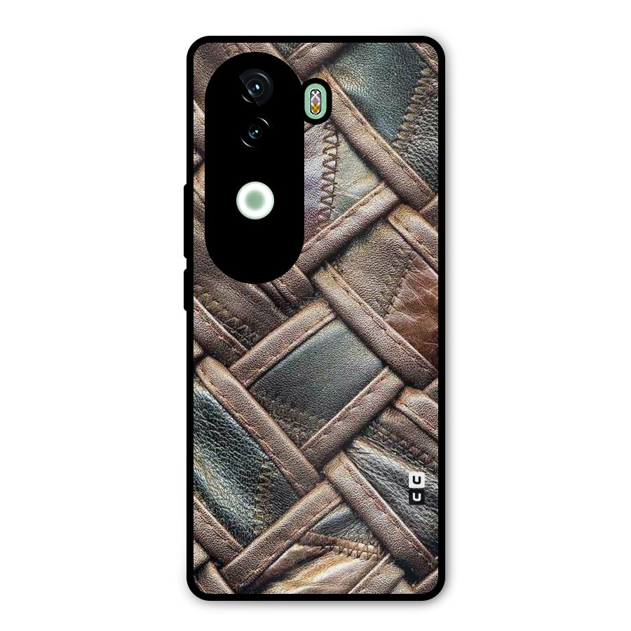 Classic Leather Belt Design Metal Back Case for iQOO Z9s