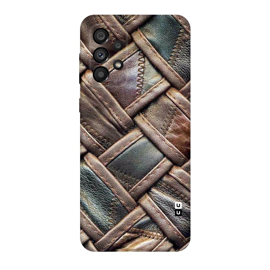 Classic Leather Belt Design Original Polycarbonate Back Case for Galaxy A73 5G