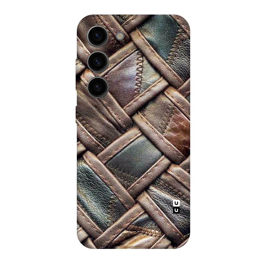 Classic Leather Belt Design Original Polycarbonate Back Case for Galaxy S23