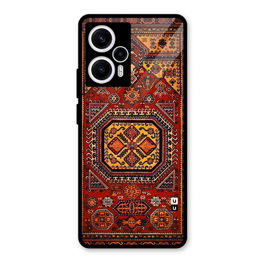 Classic Luxury Carpet Pattern Glass Back Case for Poco F5