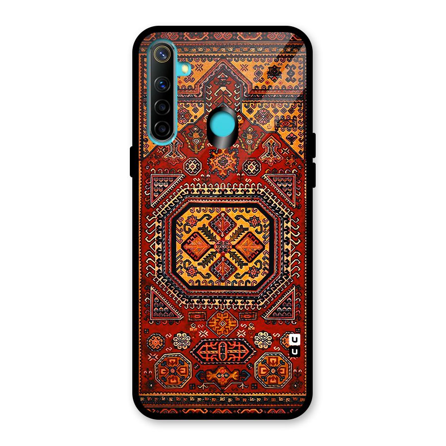 Classic Luxury Carpet Pattern Glass Back Case for Realme Narzo 10