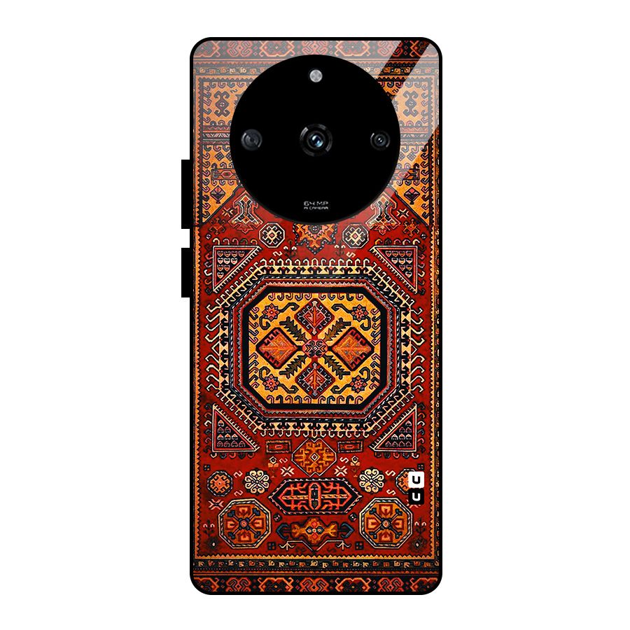Classic Luxury Carpet Pattern Glass Back Case for Realme Narzo 60 5G