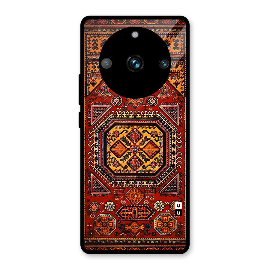 Classic Luxury Carpet Pattern Glass Back Case for Realme Narzo 60 Pro