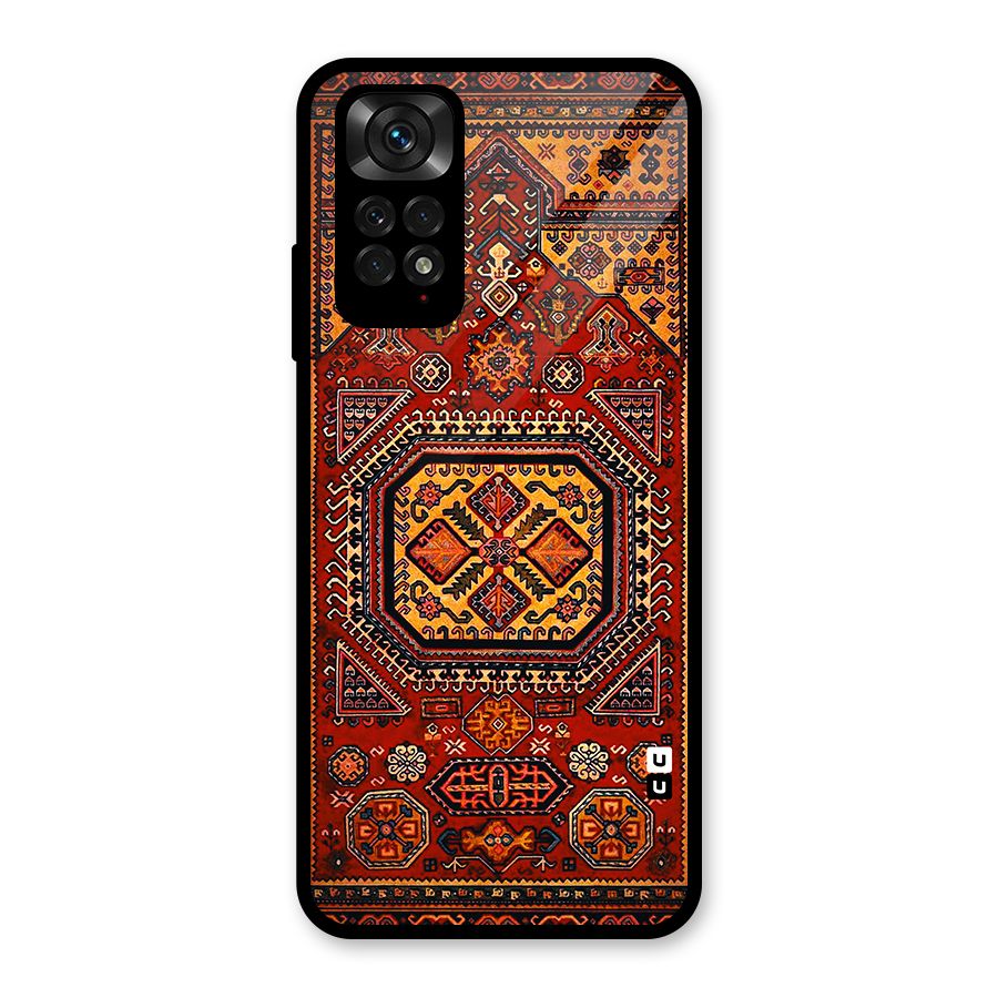 Classic Luxury Carpet Pattern Glass Back Case for Redmi Note 11S