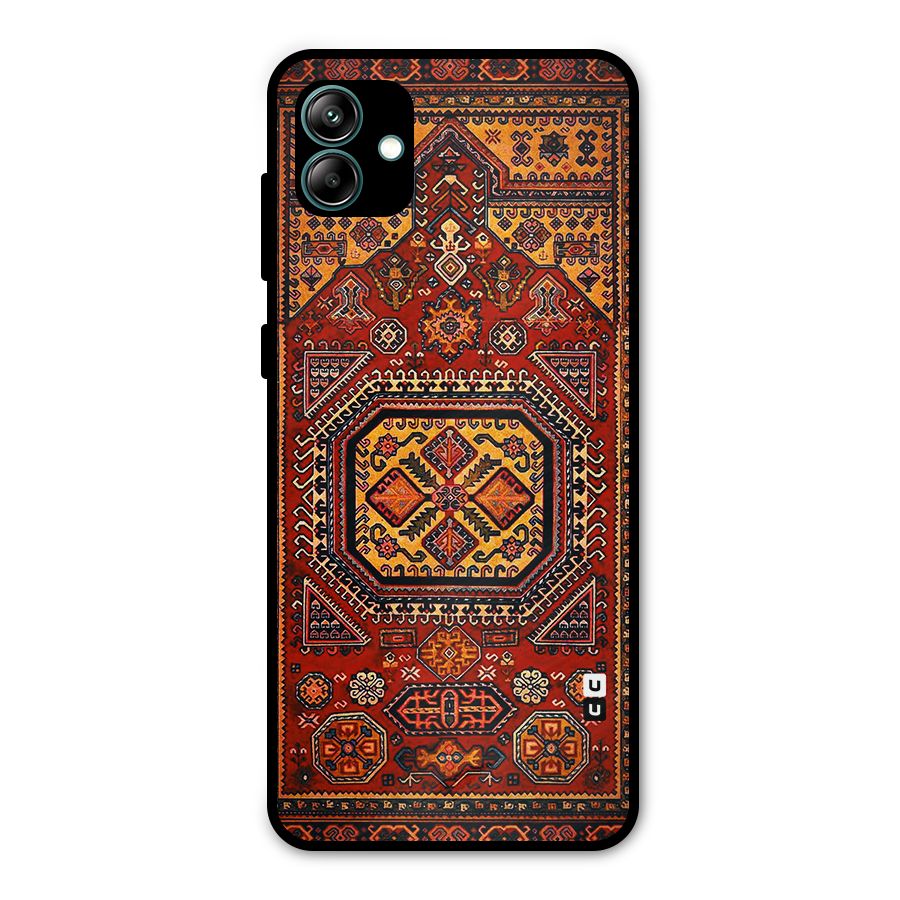 Classic Luxury Carpet Pattern Metal Back Case for Galaxy A04