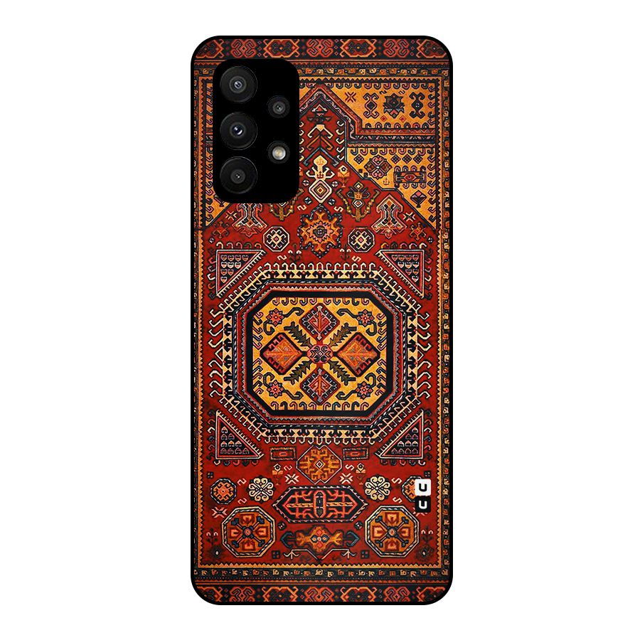 Classic Luxury Carpet Pattern Metal Back Case for Galaxy A23