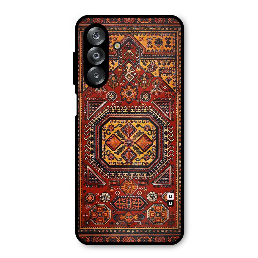 Classic Luxury Carpet Pattern Metal Back Case for Galaxy A26