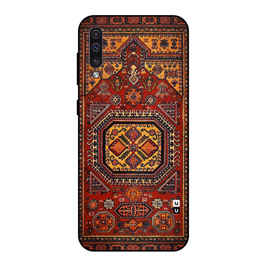 Classic Luxury Carpet Pattern Metal Back Case for Galaxy A50s