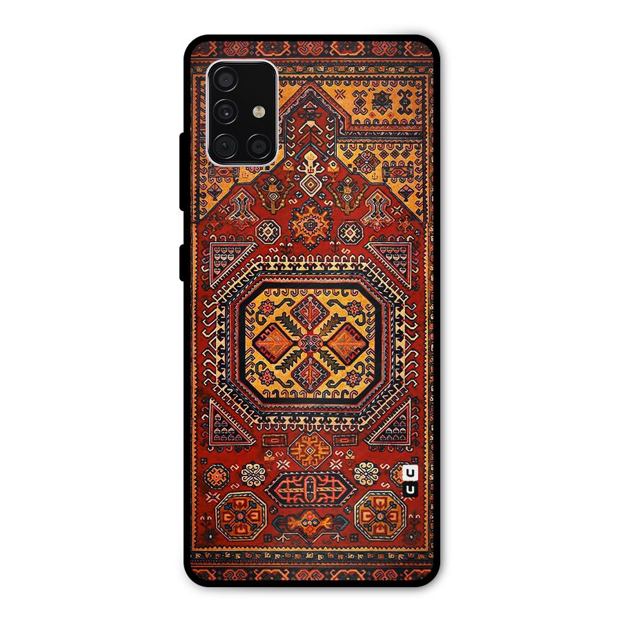Classic Luxury Carpet Pattern Metal Back Case for Galaxy A51