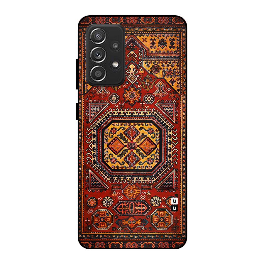 Classic Luxury Carpet Pattern Metal Back Case for Galaxy A52s 5G