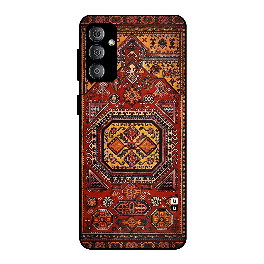 Classic Luxury Carpet Pattern Metal Back Case for Galaxy F23