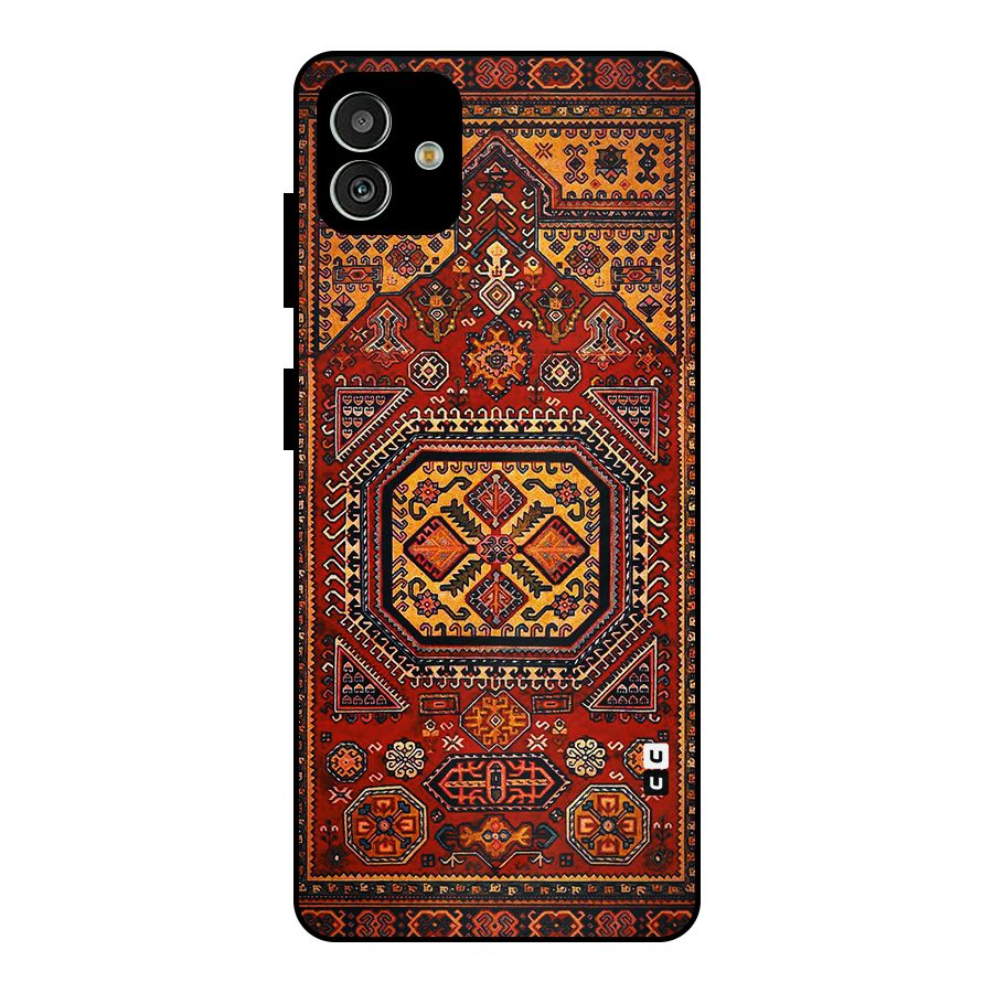 Classic Luxury Carpet Pattern Metal Back Case for Galaxy M13 5G