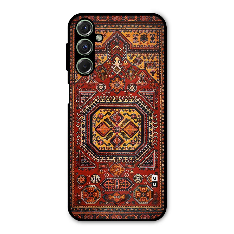 Classic Luxury Carpet Pattern Metal Back Case for Galaxy M34