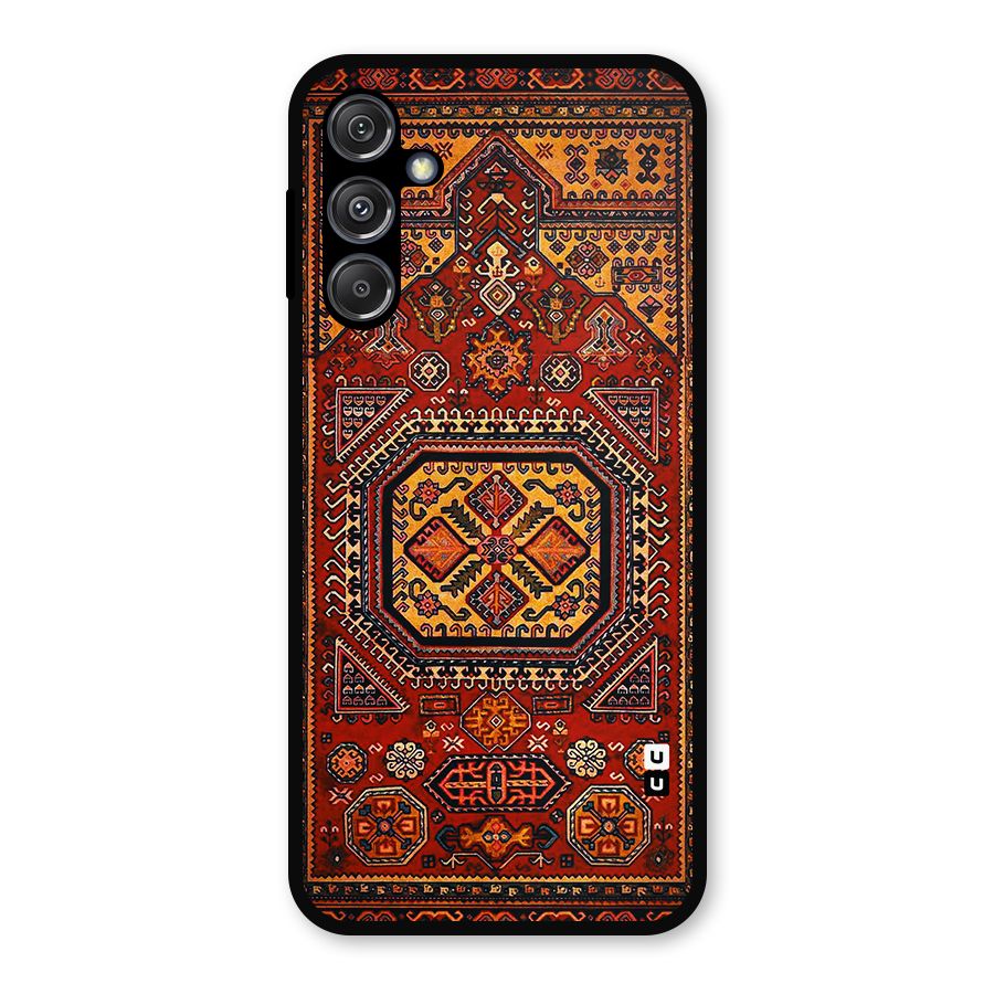 Classic Luxury Carpet Pattern Metal Back Case for Galaxy M34 5G
