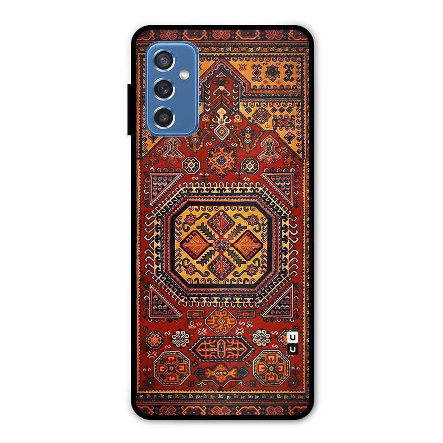 Classic Luxury Carpet Pattern Metal Back Case for Galaxy M52 5G