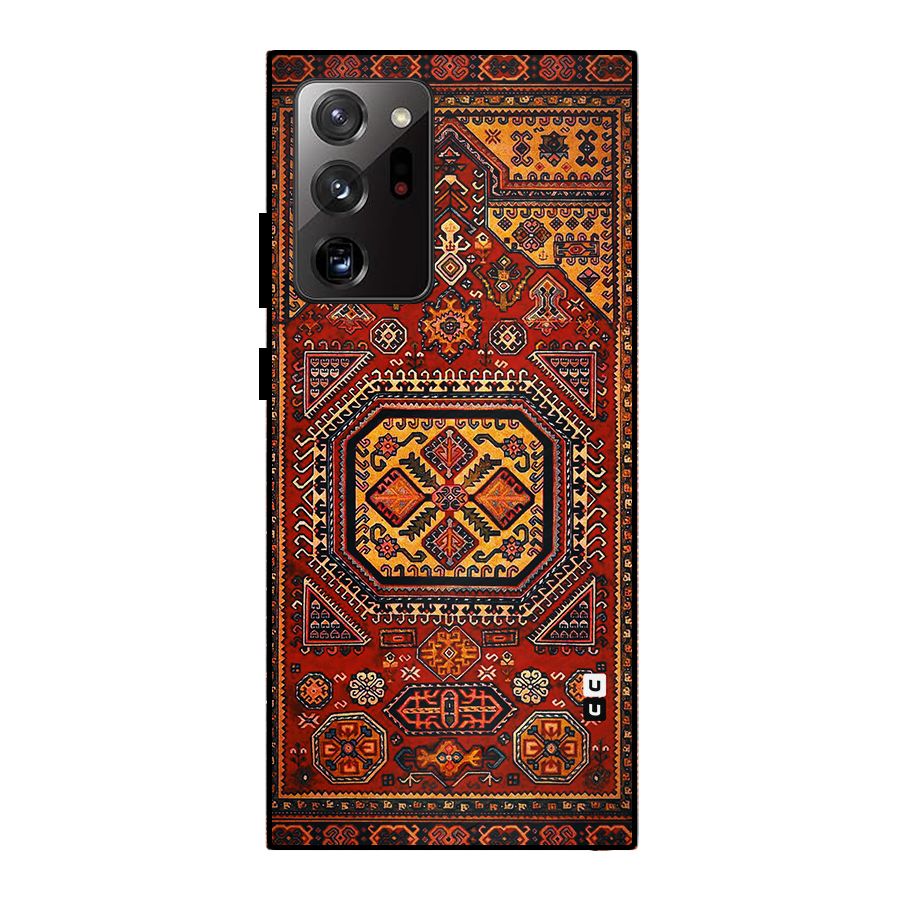 Classic Luxury Carpet Pattern Metal Back Case for Galaxy Note 20 Ultra