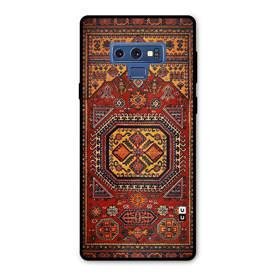 Classic Luxury Carpet Pattern Metal Back Case for Galaxy Note 9