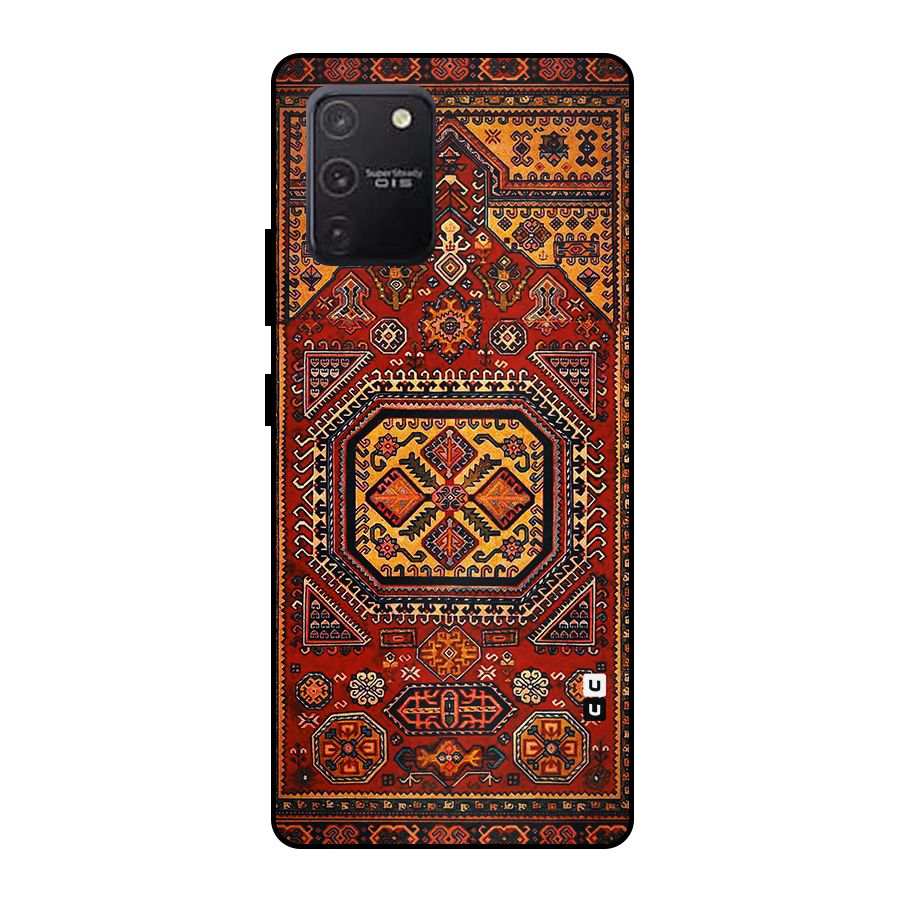 Classic Luxury Carpet Pattern Metal Back Case for Galaxy S10 Lite