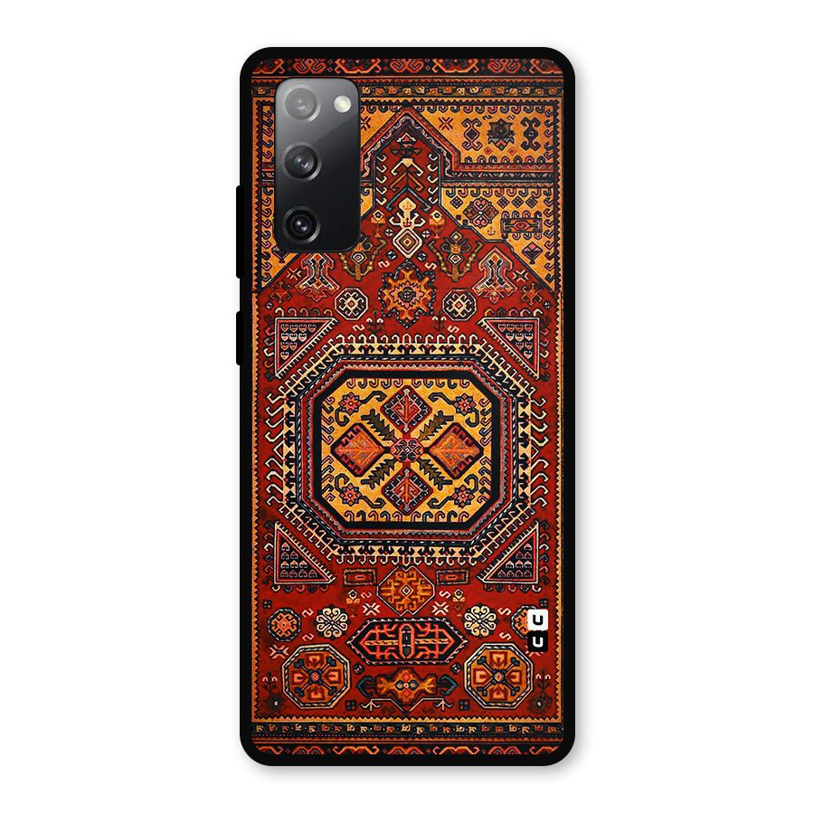 Classic Luxury Carpet Pattern Metal Back Case for Galaxy S20 FE