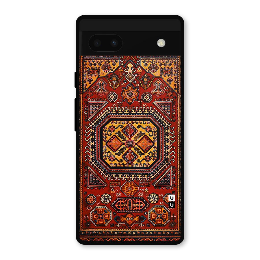 Classic Luxury Carpet Pattern Metal Back Case for Google Pixel 6a