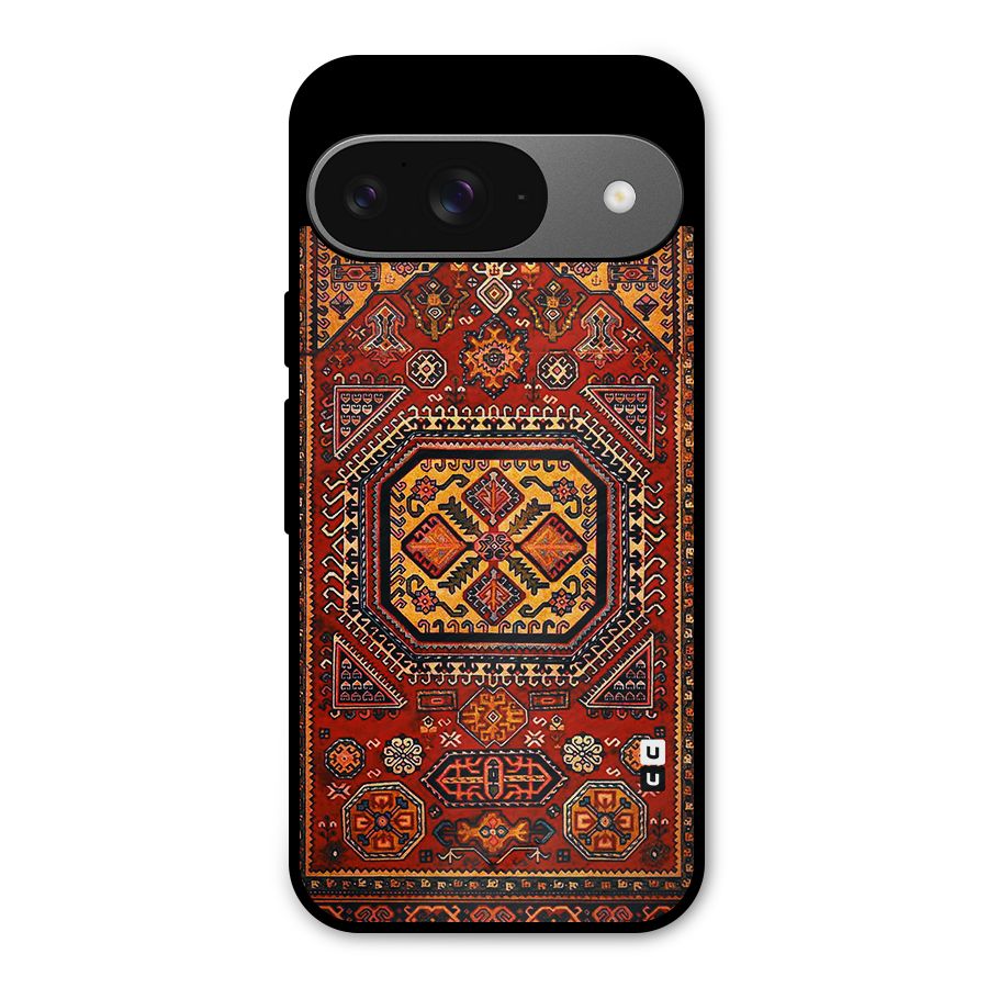 Classic Luxury Carpet Pattern Metal Back Case for Google Pixel 9