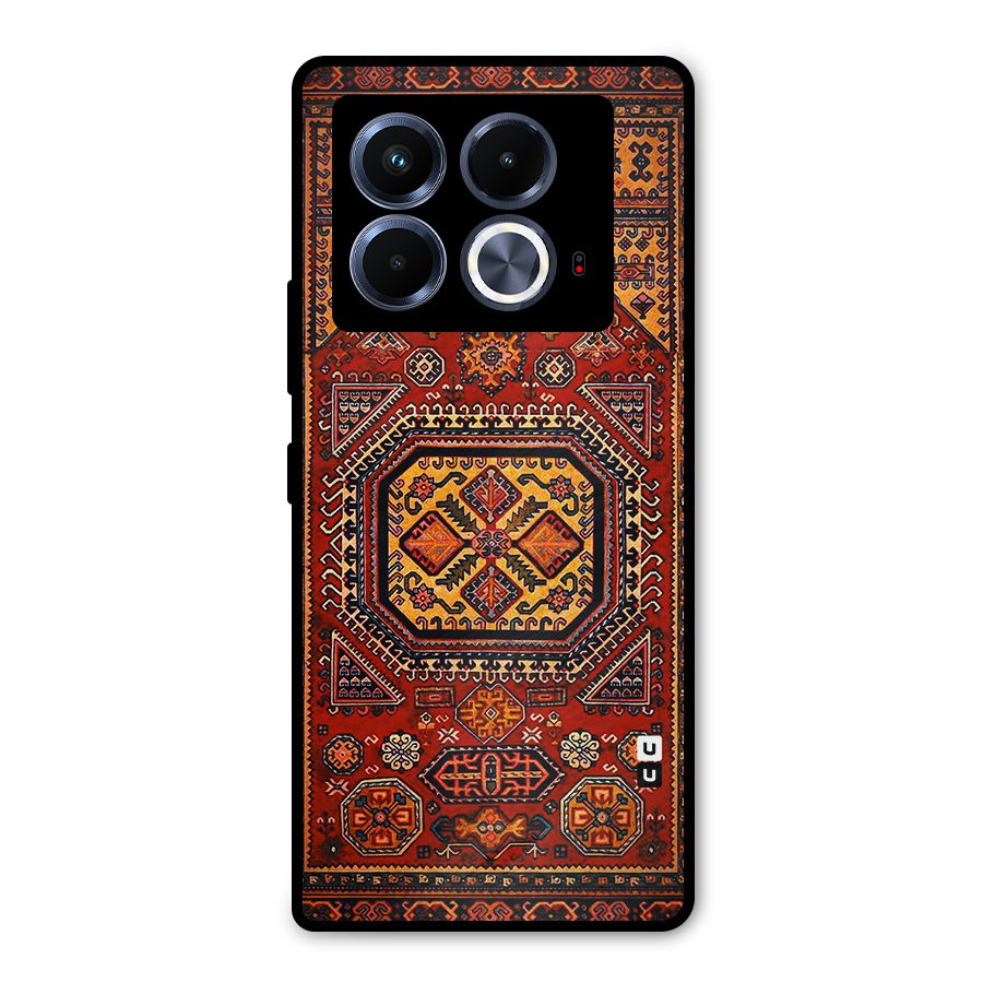 Classic Luxury Carpet Pattern Metal Back Case for Infinix Note 40 5G