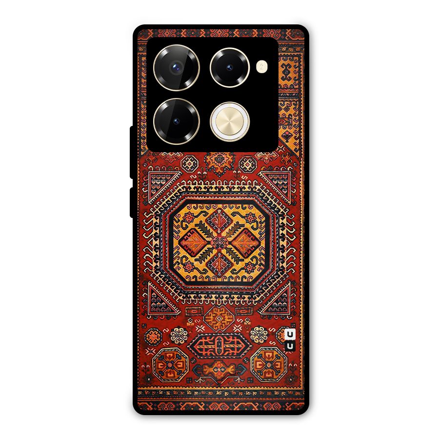 Classic Luxury Carpet Pattern Metal Back Case for Infinix Note 40 Pro