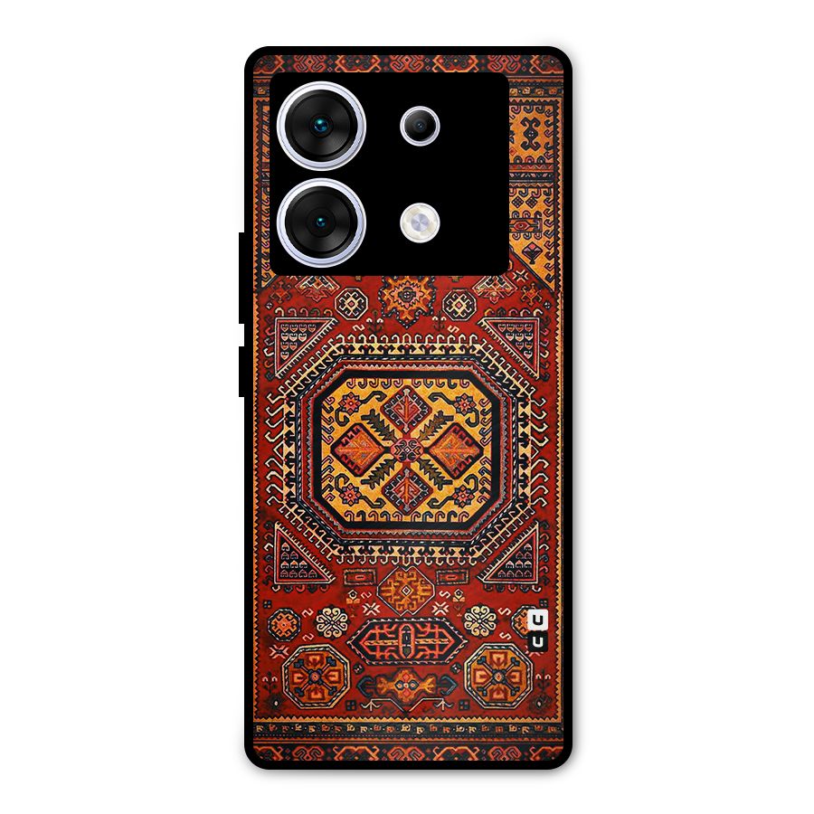 Classic Luxury Carpet Pattern Metal Back Case for Infinix Zero 30 5G